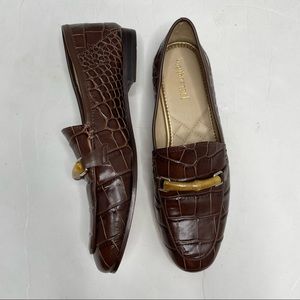 J.MCLAUGHLIN Croc Dillion Leather Loafers